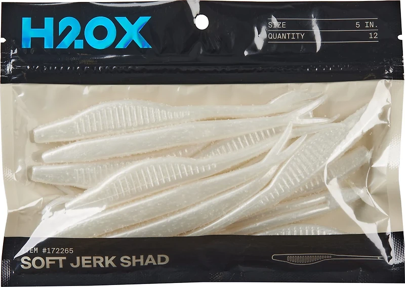 H2OX 5 inch Soft Jerk Shad Bait 12 Pack