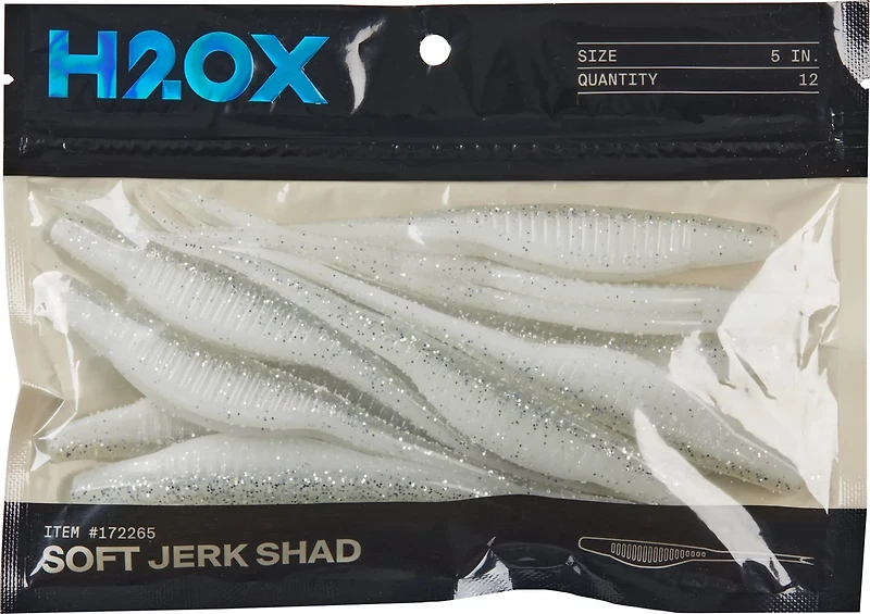 H2OX 5 inch Soft Jerk Shad Bait 12 Pack