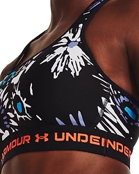 Under Armour Women's Crossback Print Mid Sports Bra