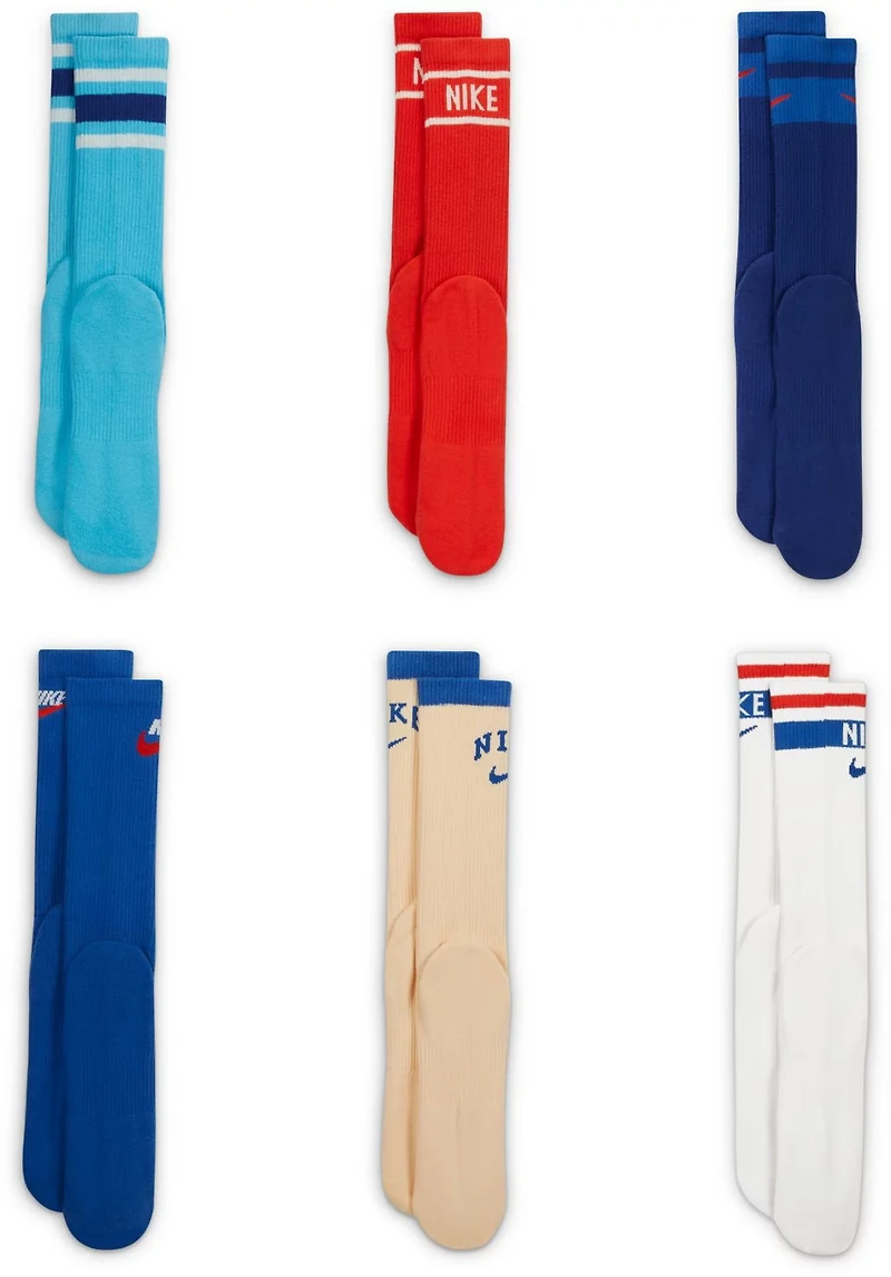 Nike Adults' Everyday Plus Retro Crew Socks 6-Pack