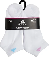 adidas Women's Athletic Cushioned Low-Cut Socks 6-Pack