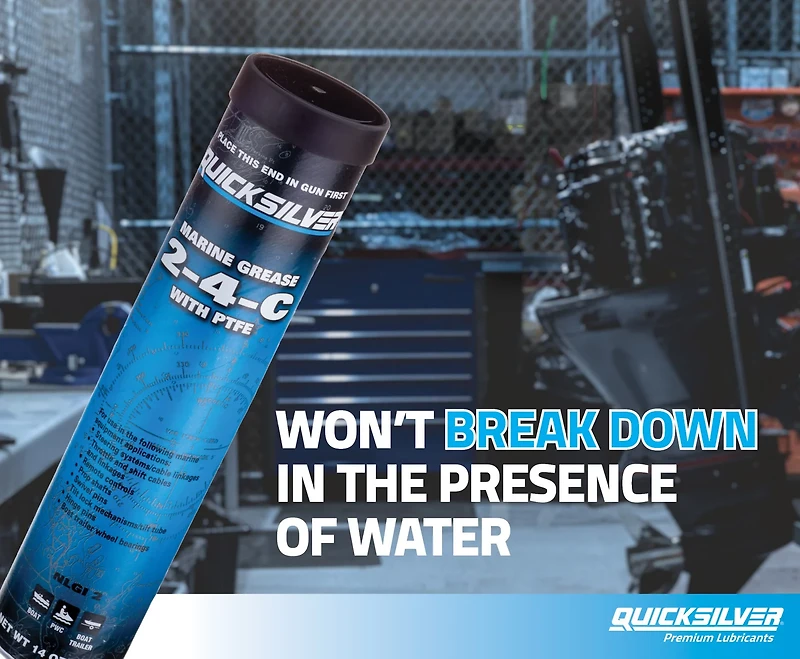 Quicksilver 2-4-C 3 oz Marine Grease/Lubricant with PTFE 3-Pack