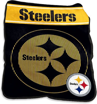 Logo Brands Pittsburgh Steelers 60 in x 80 in Raschel Throw