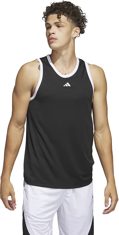 adidas Men's 3-Stripes Basketball Tank Top