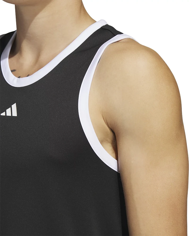 adidas Men's 3-Stripes Basketball Tank Top