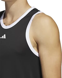 adidas Men's 3-Stripes Basketball Tank Top