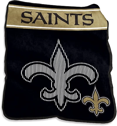 Logo Brands New Orleans Saints 60 in x 80 in Raschel Throw