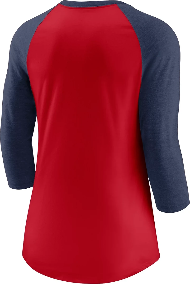 Nike Women's Atlanta Braves Next Up 3/4 Sleeve Raglan Top