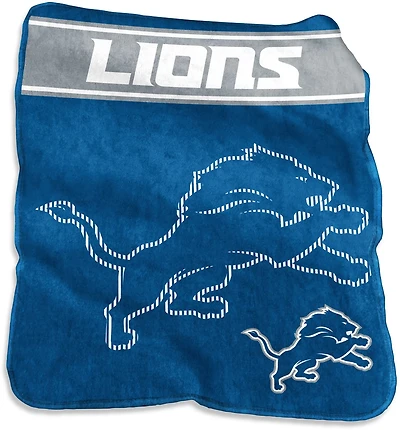 Logo Brands Detroit Lions 60 in x 80 in Raschel Throw
