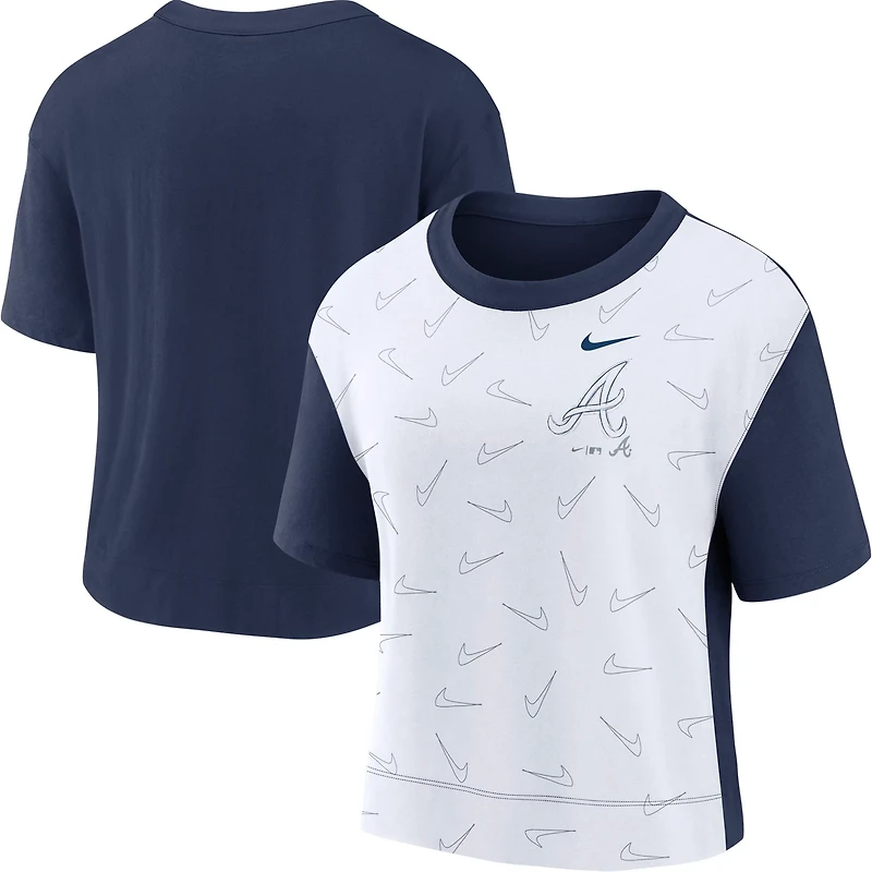 Nike Women's Atlanta Braves Team Line Up High Hip Fashion Graphic T-shirt