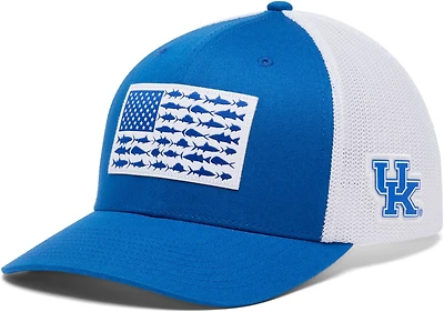 Columbia Sportswear Men's University of Kentucky PFG Mesh Fish Flag Ball Cap