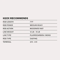 H2OX 6 inch Straight Tail Worm 12 Pack