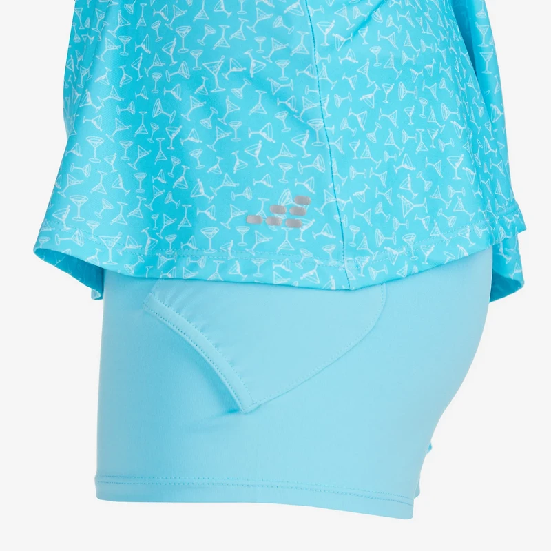 BCG Women's Tennis Printed High-Waist Skirt