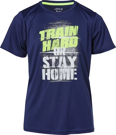 BCG Boys' Train Hard or Stay Home Turbo T-shirt