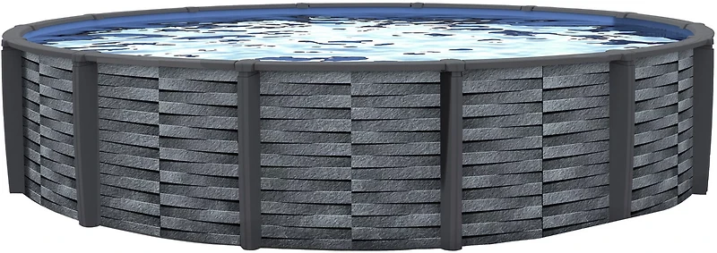 Blue Wave Affinity 24 ft Round Resin Top Rail Swimming Pool Package