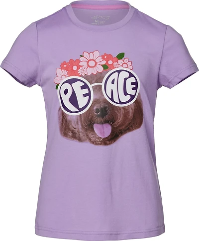 BCG Girls' Cotton Peace Graphic T-shirt