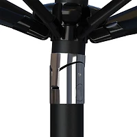 Mosaic 9ft Striped Fade-Resistant Patio Umbrella