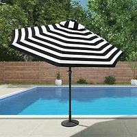 Mosaic 9ft Striped Fade-Resistant Patio Umbrella