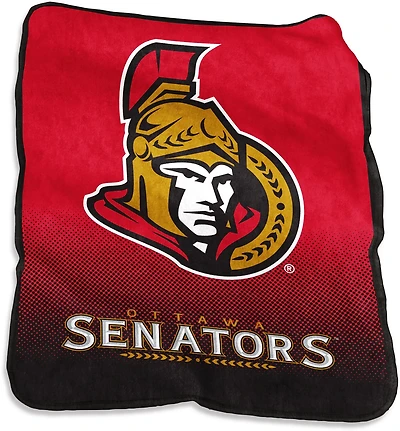 Logo Brands Ottawa Senators 50 in x 60 in Raschel Throw