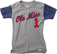 Wes and Willy Boys' University of Mississippi Baseball Henley Short Sleeve T-shirt