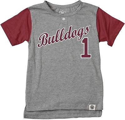 Wes and Willy Boys' Mississippi State University Baseball Henley Short Sleeve T-shirt