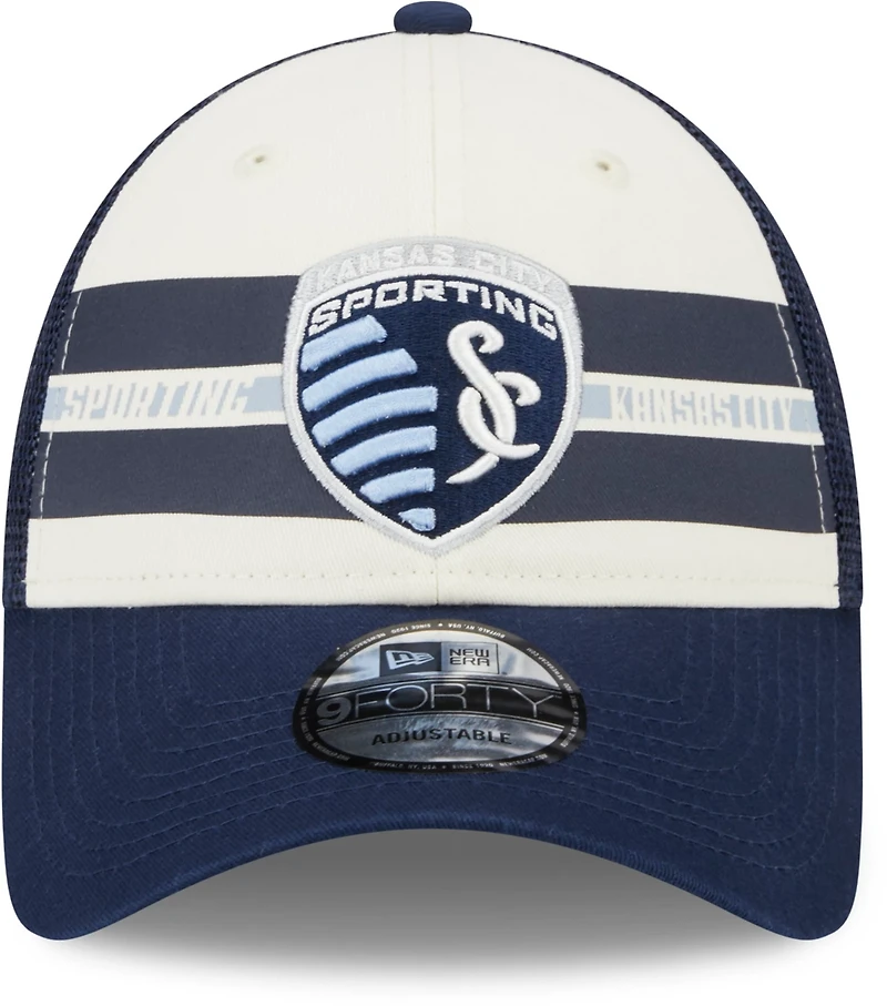 New Era Men's Sporting KC Team Stripes 9FORTY Cap