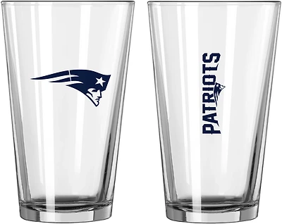 Logo Brands New England Patriots 16 oz Gameday Pint Glass