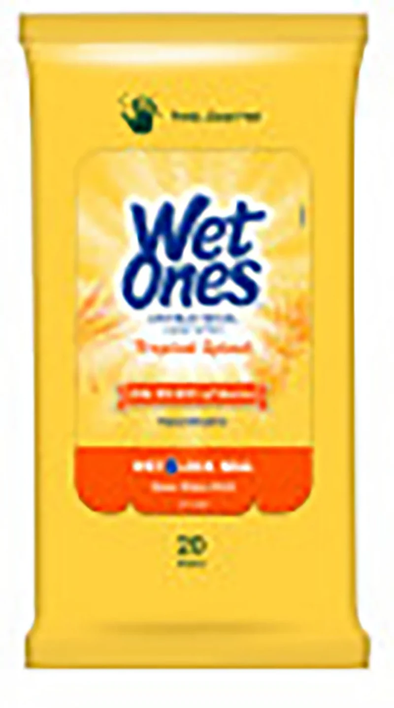 Wet Ones Tropical Splash Antibacterial Wipes 20-Pack