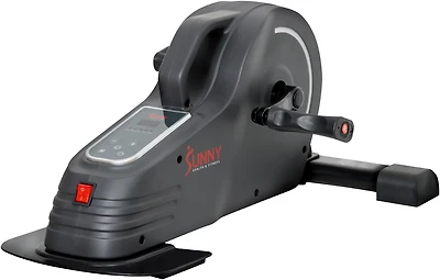 Sunny Health & Fitness Motorized Electric Under Desk Bike for Legs and Arms