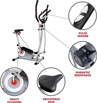 Sunny Health & Fitness Essential Interactive Series Seated Elliptical Trainer