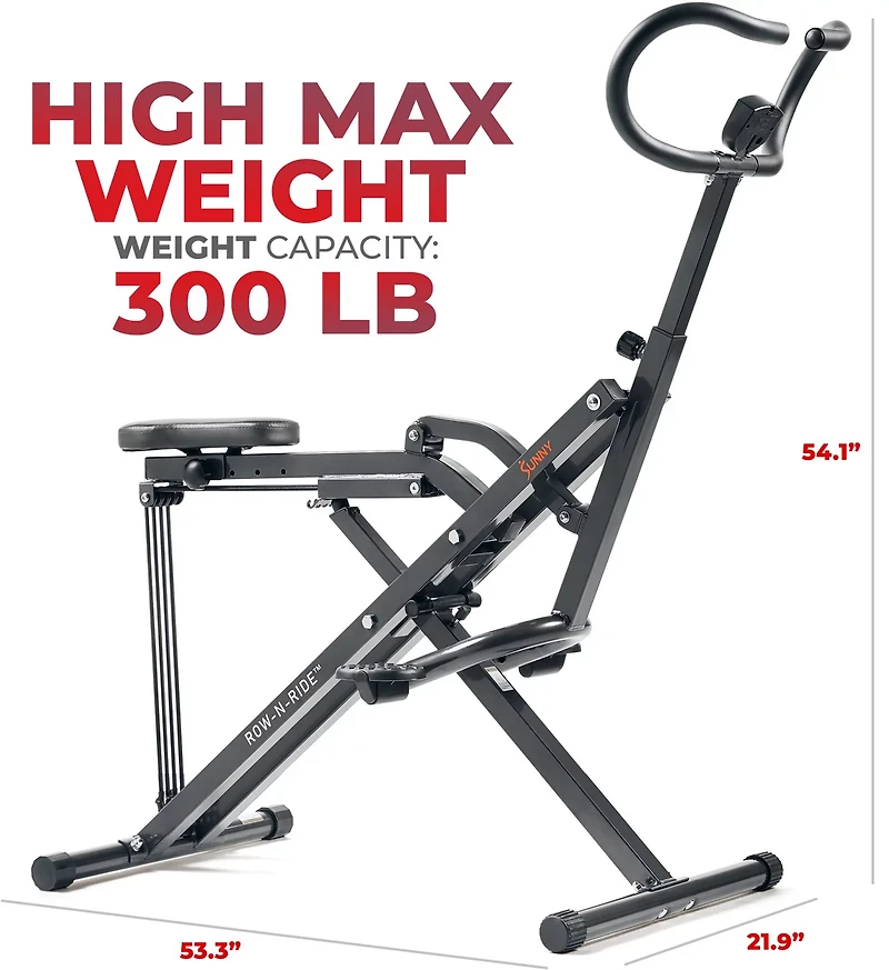 Sunny Health & Fitness Row-N-Ride Plus Assisted Squat Machine