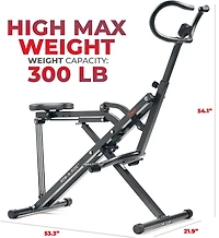 Sunny Health & Fitness Row-N-Ride Plus Assisted Squat Machine