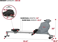 Sunny Health & Fitness Space Efficient Magnetic Rower
