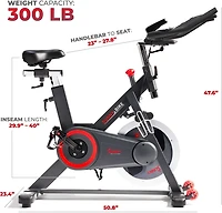 Sunny Health & Fitness Premium Smart Indoor Cycling Stationary Bike