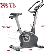 Sunny Health & Fitness Elite Interactive Series Magnetic Smart Exercise Bike