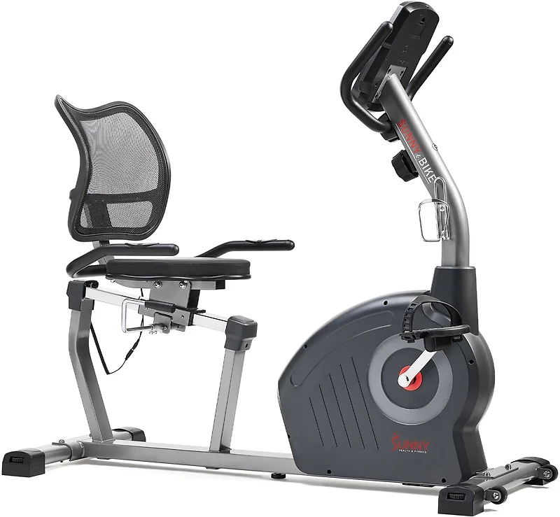 Sunny Health & Fitness Elite Interactive Series Magnetic Recumbent Bike