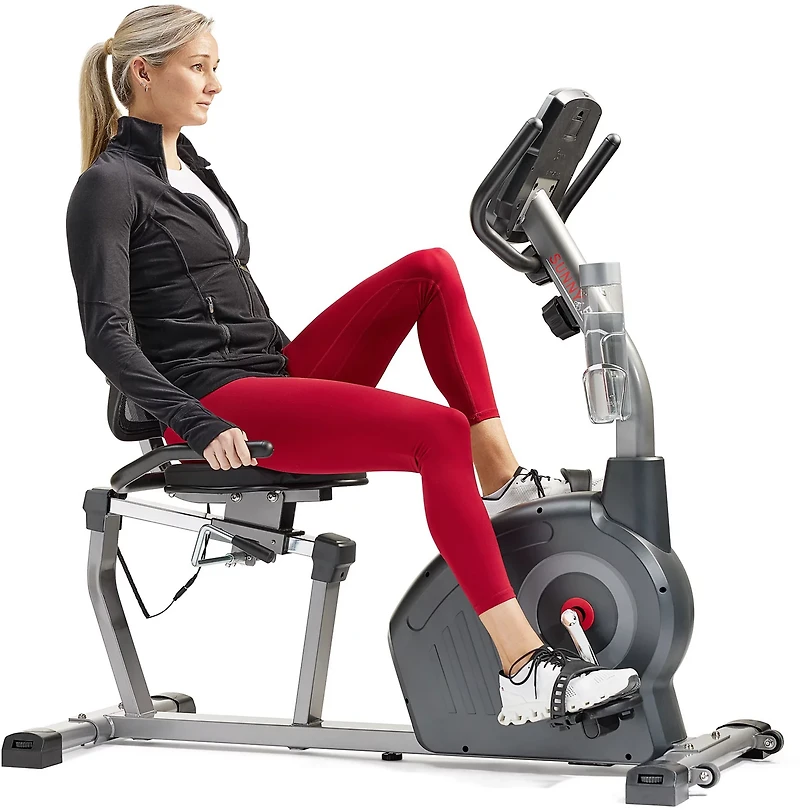 Sunny Health & Fitness Elite Interactive Series Magnetic Recumbent Bike