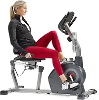 Sunny Health & Fitness Elite Interactive Series Magnetic Recumbent Bike