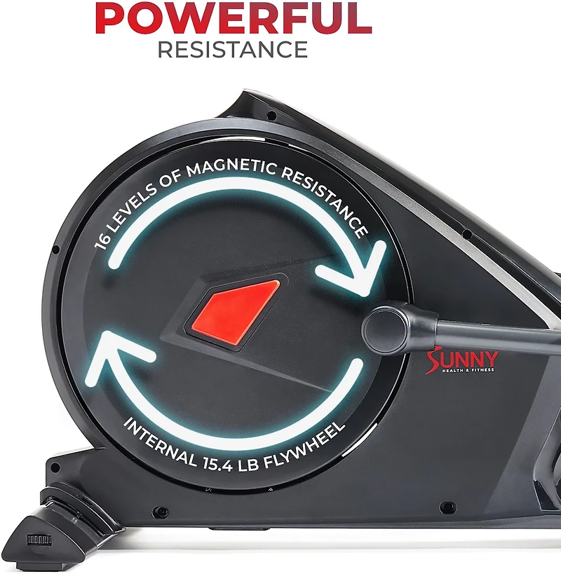 Sunny Health & Fitness Premium Smart Trainer Elliptical Machine