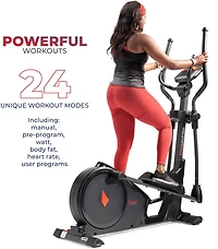 Sunny Health & Fitness Premium Smart Trainer Elliptical Machine