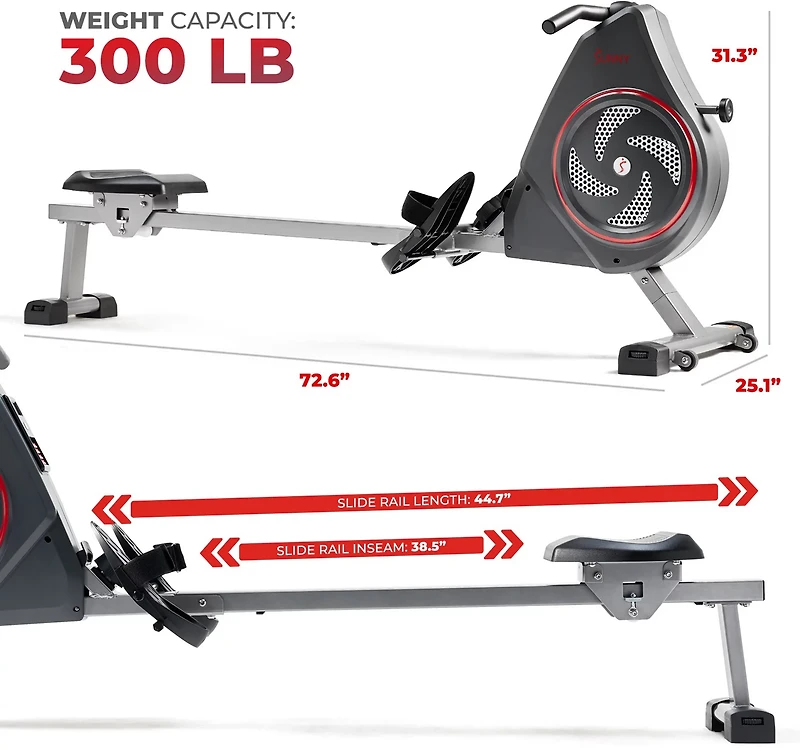 Sunny Health & Fitness Air+ Magnetic Rowing Machine