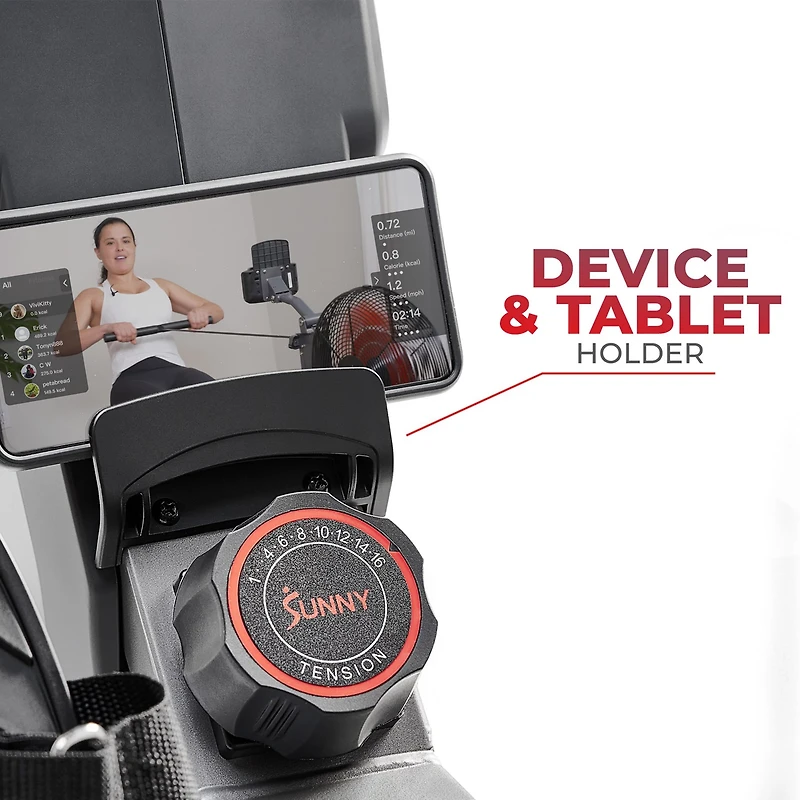 Sunny Health & Fitness Air+ Magnetic Rowing Machine