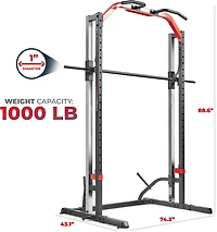 Sunny Health & Fitness Essential Series Smith Machine Squat Rack