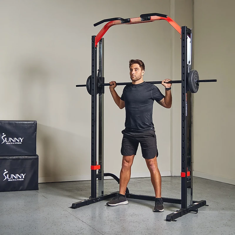 Sunny Health & Fitness Essential Series Smith Machine Squat Rack