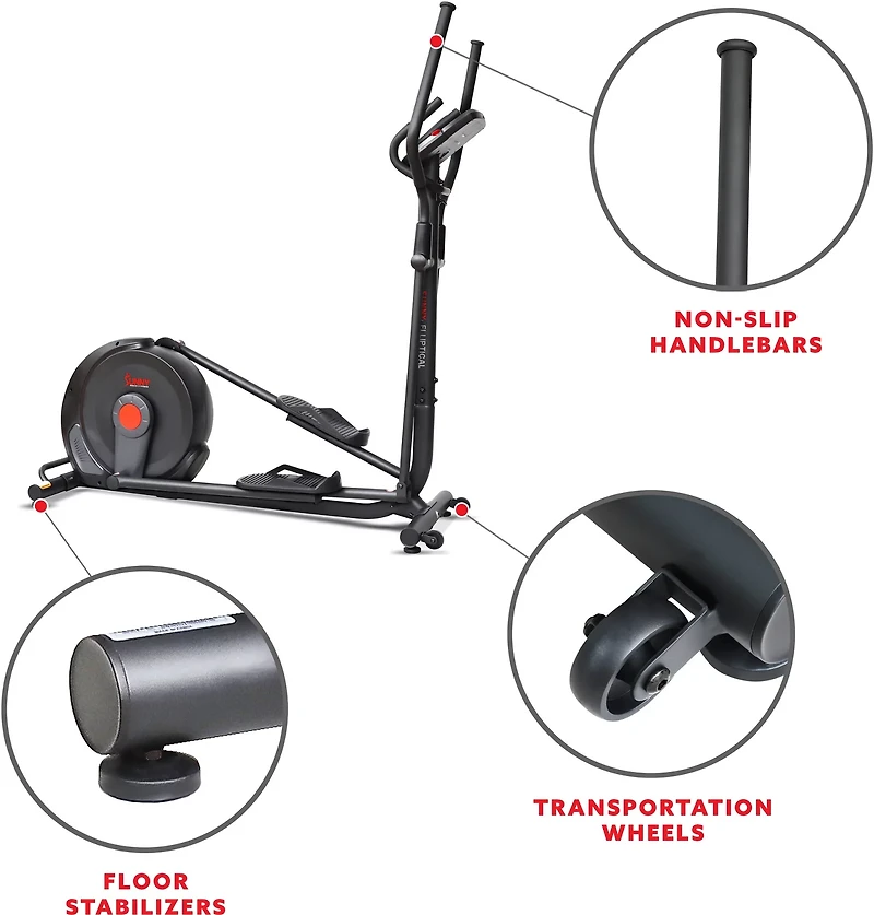 Sunny Health & Fitness Power Stride Advanced Cross Trainer Elliptical Machine