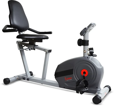 Sunny Health & Fitness Essential Series Magnetic Smart Recumbent Bike