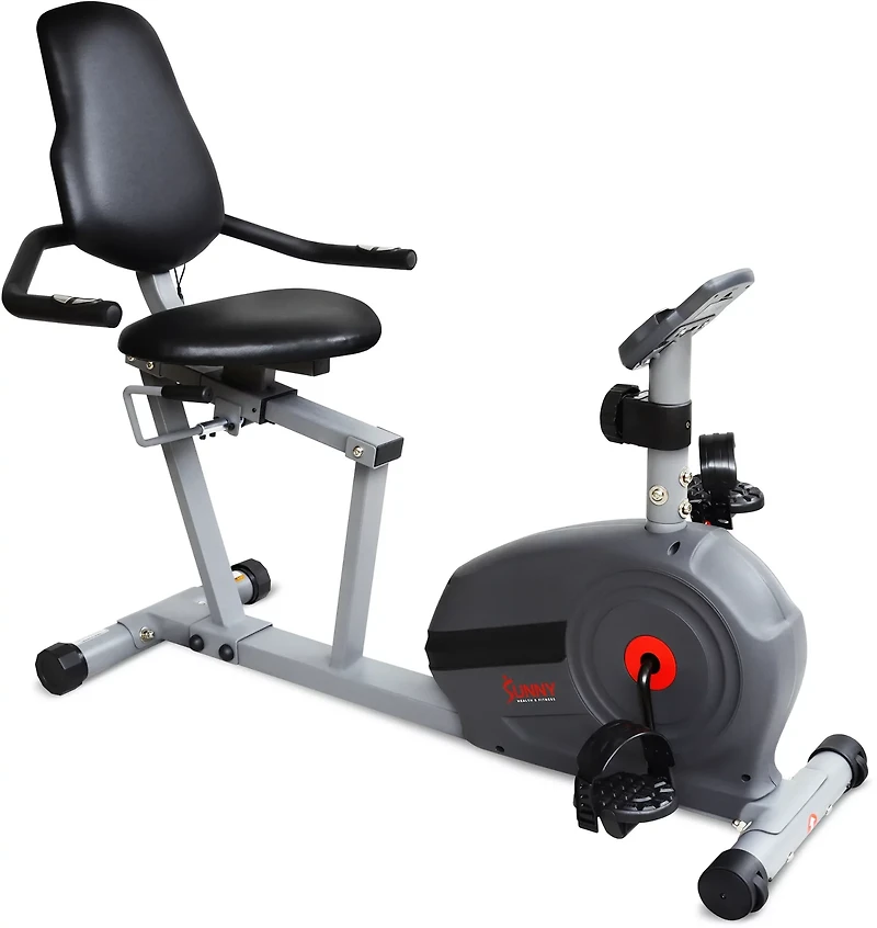 Sunny Health & Fitness Essential Series Magnetic Smart Recumbent Bike