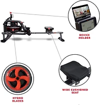 Sunny Health & Fitness Smart Obsidian Surge Water Rowing Machine Sunny Health & Fitness Smart Obsidian Surge Rowing Machine