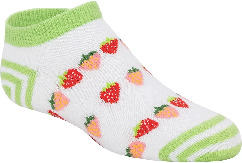BCG Girls' Strawberry Shortcake No Show Socks 6 Pack