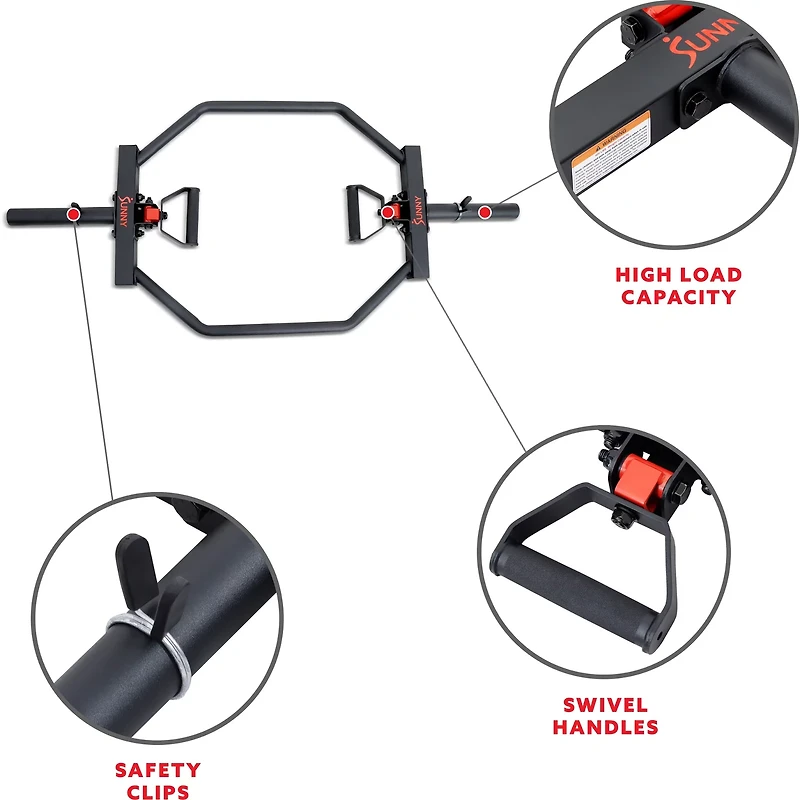 Sunny Health & Fitness Olympic Barbell Hex Bar